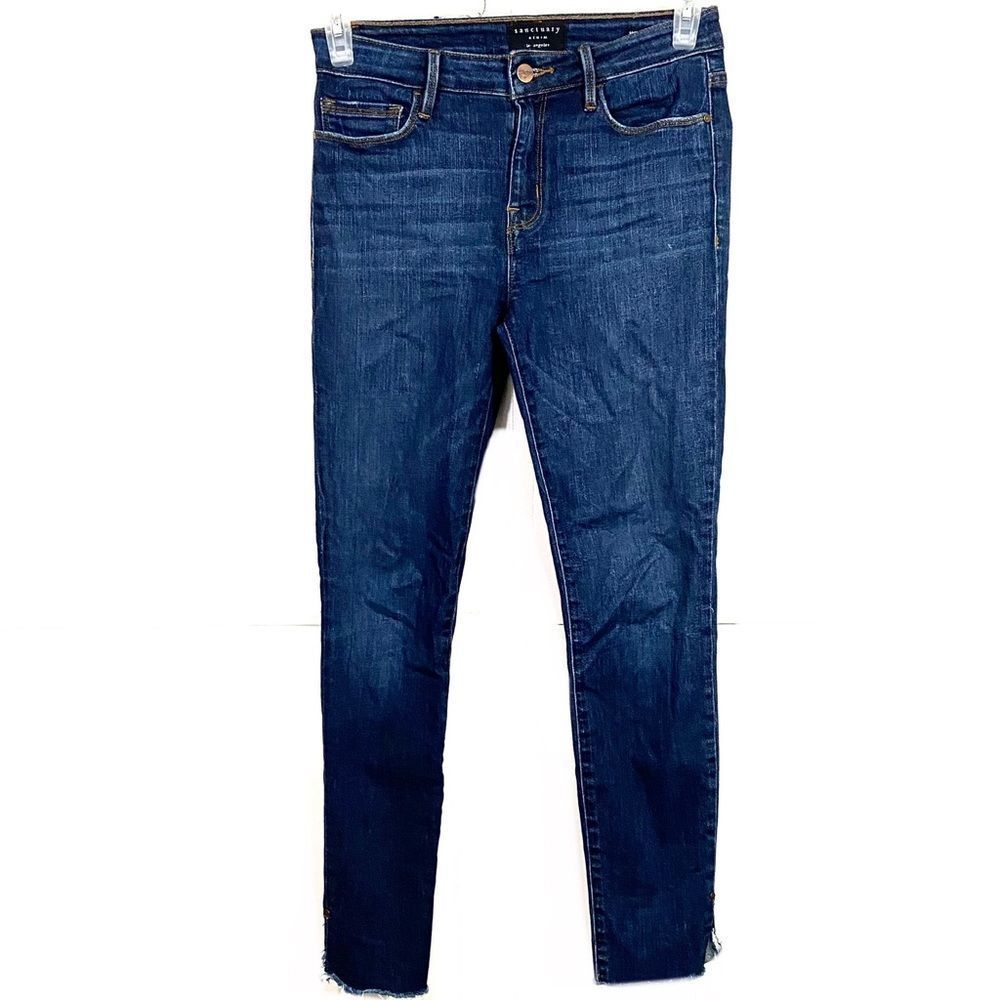 Sanctuary Dark High Rise Social Ankle Skinny Jeans